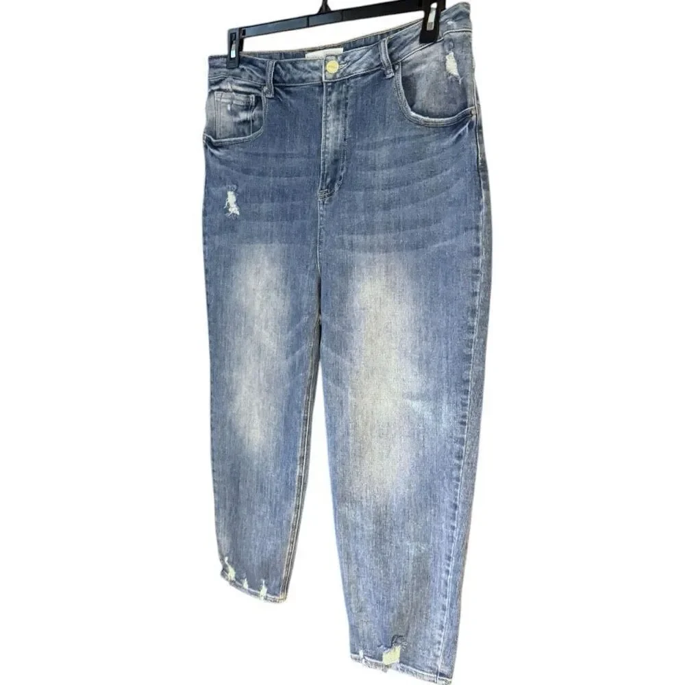 Risen High Rise Boyfriend Jeans Size 1XL